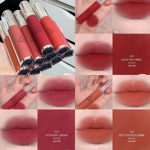 Son Kem Lỳ Mịn Môi 3CE Hazy Lip Clay Nắp Bạc 4gr - Màu Thời Thượng, Chất Son Matte Lấp Đầy Rãnh Môi, Chất Lượng Cao Từ Hàn Quốc