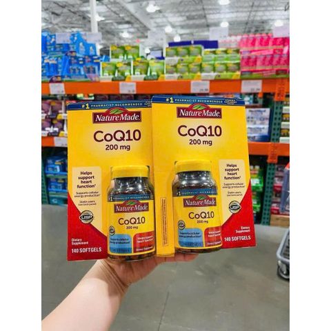 Viên uống hỗ trợ tim mạch Nature Made COQ10 200mg 140 viên - Bổ sung sức khỏe, tăng cường năng lượng và chống lão hóa hiệu quả.