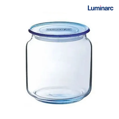 Bộ 3 Hũ Thủy Tinh Luminarc Rondo 0.5L Nắp Kín Màu Xanh Ice Blue - Bảo Quản Thực Phẩm An Toàn, Hàng Chính Hãng Pháp