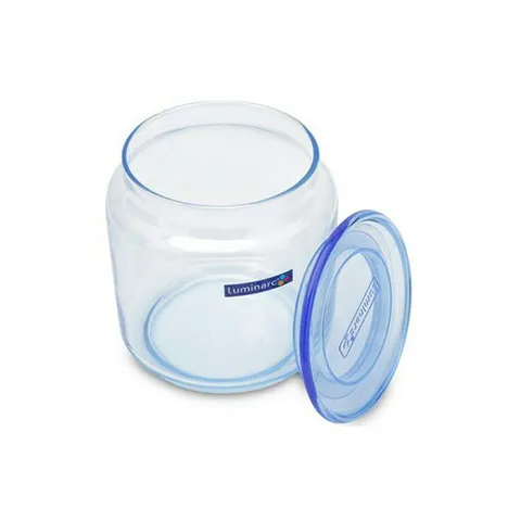 Bộ 3 Hũ Thủy Tinh Luminarc Rondo 0.5L Nắp Kín Màu Xanh Ice Blue - Bảo Quản Thực Phẩm An Toàn, Hàng Chính Hãng Pháp