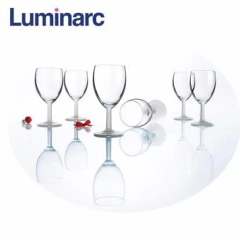 Bộ 6 Ly Vang Thủy Tinh Luminarc Cao Cấp 140ml - Sang Trọng, An Toàn, Hàng Chính Hãng, Dùng Trong Máy Rửa Bát