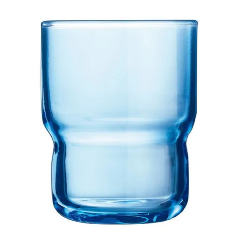 Bộ 6 cốc thủy tinh thấp Luminarc LogT Blue 220ml - Thiết kế tinh tế, an toàn cho sức khỏe, hàng chính hãng