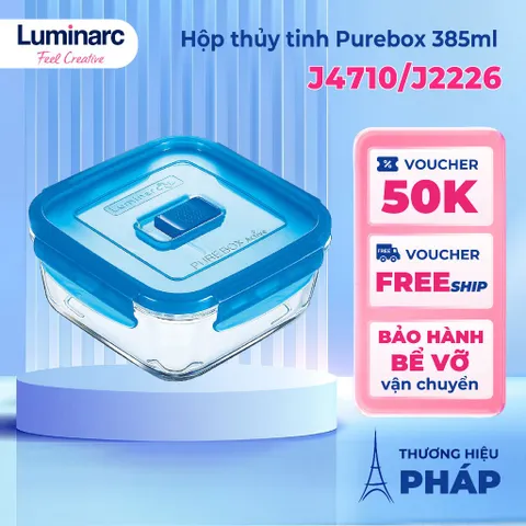 Hộp thủy tinh Luminarc Purebox 38.5cl - An toàn, chịu nhiệt, bền bỉ cho thực phẩm - Hàng chính hãng từ Pháp