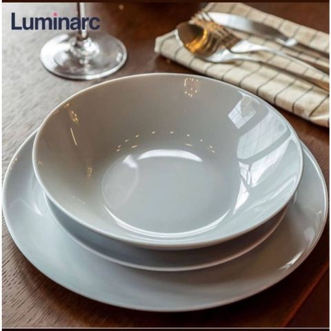 Đĩa Thủy Tinh Luminarc Diwali Granit 25cm P0870 - An Toàn Máy Rửa Bát & Lò Vi Sóng - Hàng Chính Hãng Pháp
