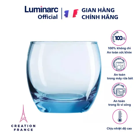 Bộ cốc thủy tinh Luminarc Salto 320ml - 6 chiếc, an toàn cho sức khỏe, chống xước, bền đẹp - Hàng chính hãng từ Pháp