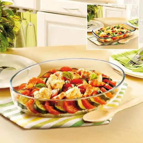 Khay Nướng Thủy Tinh Hình Ovan Arcuisine 39x27cm - An Toàn Trong Lò Nướng và Lò Vi Sóng - Xuất Xứ Pháp