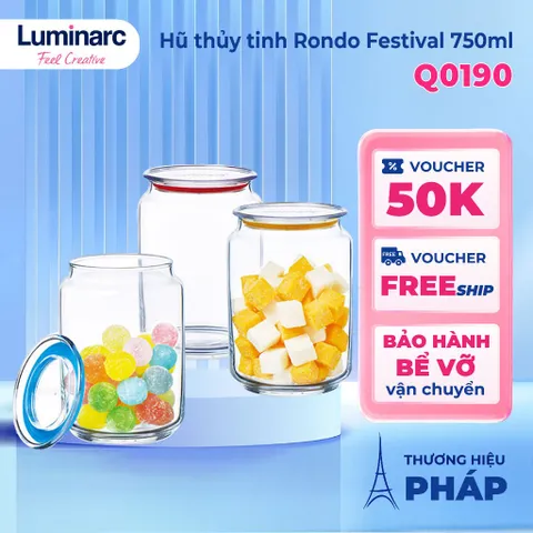 Hũ thủy tinh đựng thực phẩm Luminarc 750ml - Q0190 | Hàng chính hãng