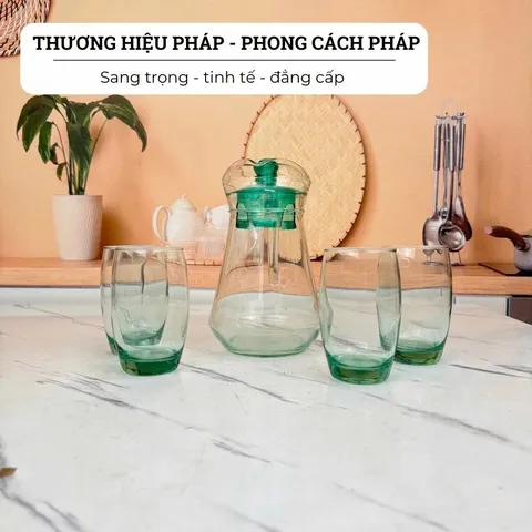 Bộ Bình Ly Thủy Tinh Luminarc ARC 5 Chi Tiết - Sang Trọng, Hiện Đại, Dùng Cho Gia Đình và Văn Phòng, Chất Liệu An Toàn, Dễ Dàng Vệ Sinh