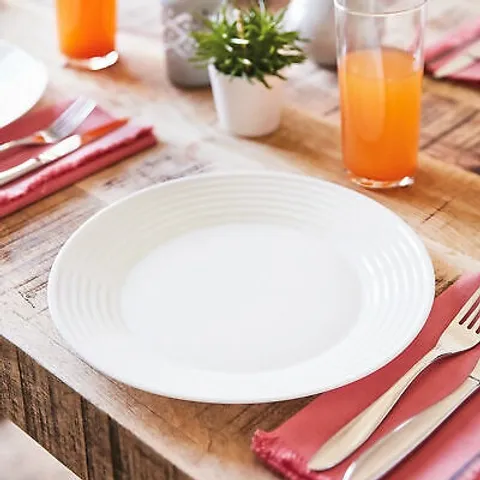 Bộ 6 Đĩa Thủy Tinh Nông Lòng Luminarc Harena 19cm - Dùng An Toàn Trong Lò Vi Sóng & Máy Rửa Bát - Hàng Chính Hãng Pháp