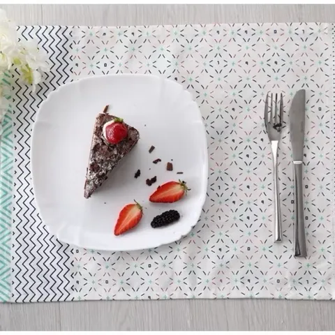 Bộ 6 Đĩa Thủy Tinh Nông Lòng Luminarc Lotusia 23cm - Đĩa An Toàn Cho Lò Vi Sóng, Sang Trọng Và Thẩm Mỹ Trong Bàn Ăn