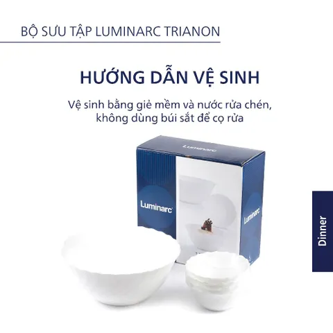 Tô Phở Thủy Tinh Luminarc Trianon 18cm An Toàn, Chịu Nhiệt, Dùng Trong Lò Vi Sóng - Đồ Gia Dụng Nhà Bếp Cao Cấp