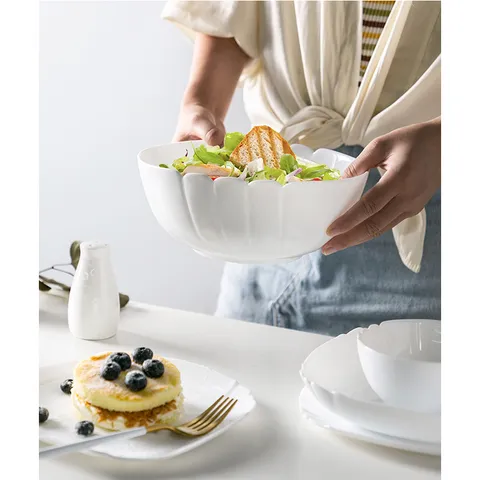Bộ 6 bát tô thủy tinh Luminarc Lotusia 21cm - Chén canh, salad cao cấp, hàng chính hãng, sang trọng, dễ dàng vệ sinh