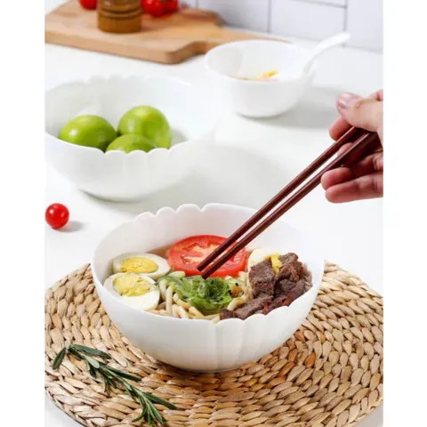 Bộ 6 bát tô thủy tinh Luminarc Lotusia 21cm - Chén canh, salad cao cấp, hàng chính hãng, sang trọng, dễ dàng vệ sinh