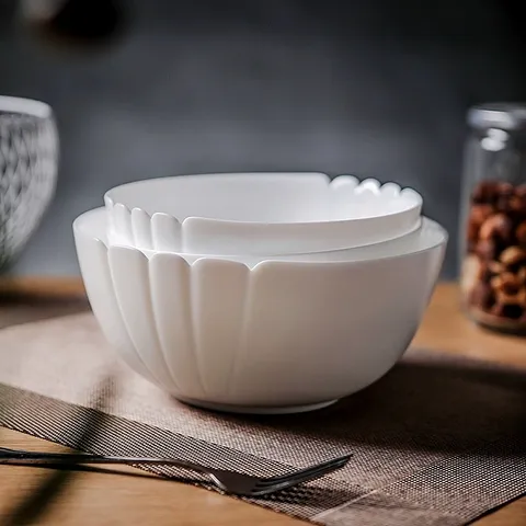 Bộ 6 bát tô thủy tinh Luminarc Lotusia 21cm - Chén canh, salad cao cấp, hàng chính hãng, sang trọng, dễ dàng vệ sinh