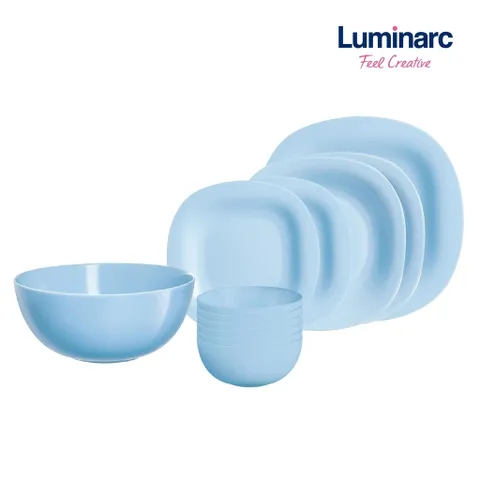 Bộ 6 bát thủy tinh Luminarc Diwali Light Blue 12cm - Bát đĩa sang trọng, chịu nhiệt, an toàn cho sức khỏe