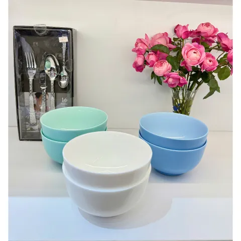 Bộ 6 bát thủy tinh Luminarc Diwali Light Blue 12cm - Bát đĩa sang trọng, chịu nhiệt, an toàn cho sức khỏe