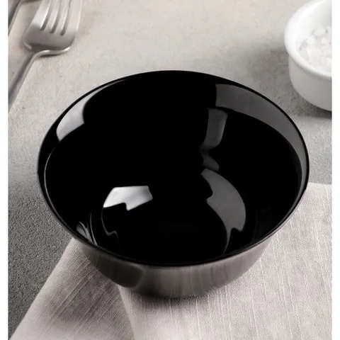 Bộ 6 bát thủy tinh Luminarc Everyday 12cm màu đen - Hàng chính hãng, an toàn cho máy rửa bát và lò vi sóng, thiết kế hiện đại