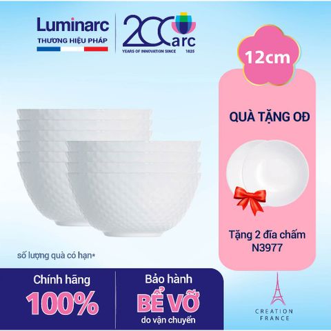 Bộ 10 Bát Thủy Tinh Luminarc D-Precious 12cm - An Toàn Lò Vi Sóng & Máy Rửa Bát, Sang Trọng & Chịu Nhiệt Tối Ưu
