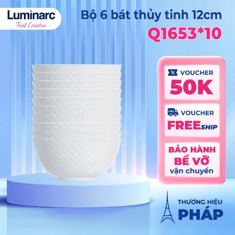 Bộ 10 Bát Thủy Tinh Luminarc D-Precious 12cm - An Toàn Lò Vi Sóng & Máy Rửa Bát, Sang Trọng & Chịu Nhiệt Tối Ưu