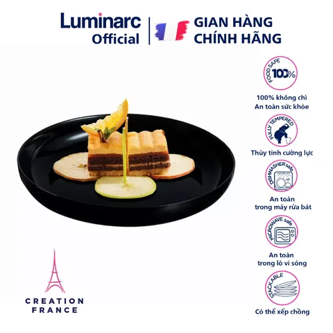 Bộ 4 Đĩa Thủy Tinh Luminarc Friend's Time 17cm P6365 - Hàng Chính Hãng An Toàn, Chịu Va Đập, Dùng Trong Lò Vi Sóng