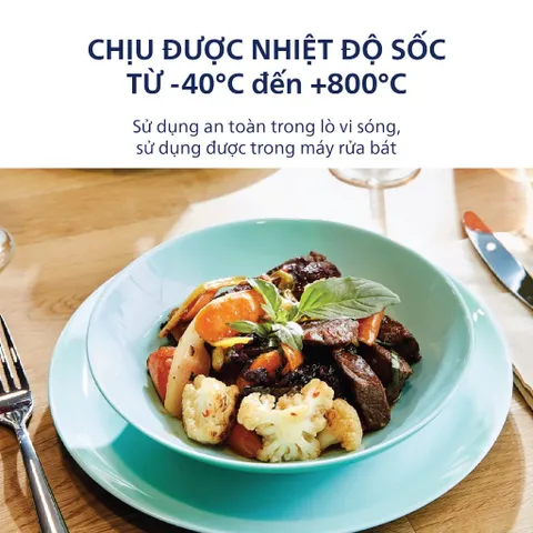 [Hàng Pháp] Bộ 6 đĩa (dĩa) thủy tinh Luminarc Diwali DW6A dùng an toàn trong lò vi sóng, máy rửa bát