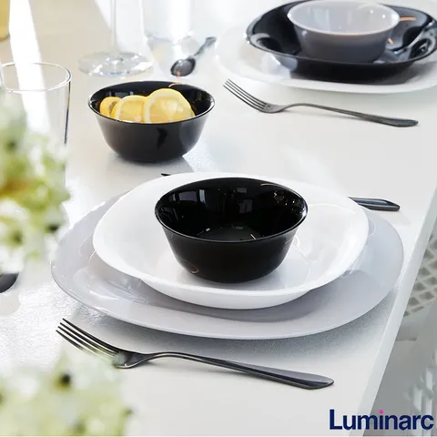 Bộ bát đĩa (tô chén dĩa) thủy tinh Luminarc Carine 10 chi tiết CRD 10A, dùng lò vi sóng, máy rửa bát