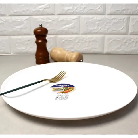[Hàng NK Pháp] Bộ đĩa (dĩa) thủy tinh ăn mì ý, Pizza Luminarc Friend's Time 6 chi tiết - FR6A