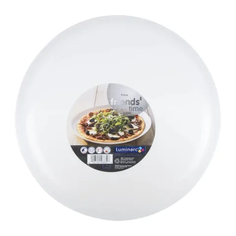 [Hàng NK Pháp] Bộ đĩa (dĩa) thủy tinh ăn mì ý, Pizza Luminarc Friend's Time 6 chi tiết - FR6A