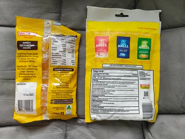 Kẹo Halls thông cổ, mát họng Halls Relief Honey Lemon . vàng 70 viên