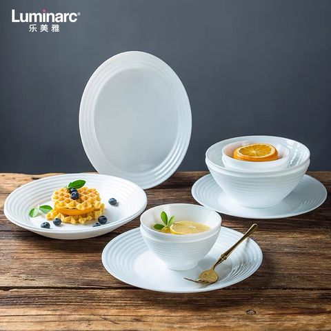 Bộ bát đĩa thủy tinh Luminarc Harena 12 chi tiết - Thiết kế châu Âu, an toàn lò vi sóng và máy rửa bát, cao cấp, dễ dàng vệ sinh