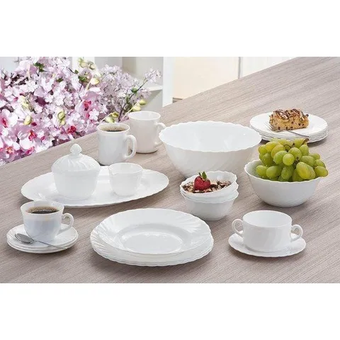Bộ 6 Đĩa Thủy Tinh Cường Lực Luminarc Trianon 23cm - Đĩa Sâu Dùng Lò Vi Sóng, Chịu Nhiệt, Chống Xước, An Toàn Sức Khỏe
