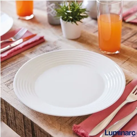 Bộ 6 Đĩa Thủy Tinh Chịu Nhiệt Luminarc Harena 27cm Dùng Lò Vi Sóng - Hàng Chính Hãng An Toàn, Thiết Kế Hiện Đại, Tiện Ích Cho Bếp