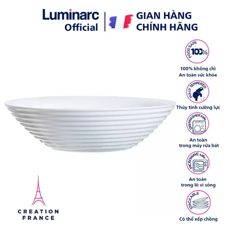 Bộ 6 Bát Tô Thủy Tinh Luminarc Harena 20cm N5416 - An Toàn Lò Vi Sóng, Hàng Chính Hãng, Phong Cách Hiện Đại
