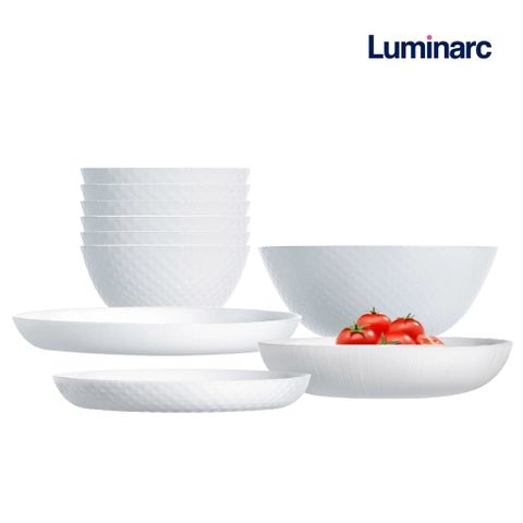 Bộ bát đĩa Luminarc Diwali Precious 10 chi tiết DW10F - Thủy tinh cao cấp, dùng được trong lò vi sóng và máy rửa bát, thiết kế sang trọng