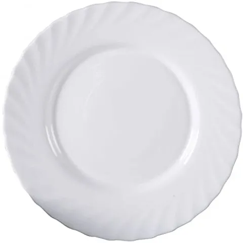 Bộ 6 Đĩa Thủy Tinh Luminarc Trianon 25cm - Chịu Nhiệt, An Toàn Lò Vi Sóng, Hàng Chính Hãng Từ Pháp