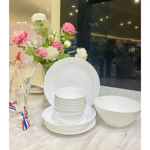 Bộ bát đĩa Cannes 10 chi tiết CN10A, dùng được trong lò vi sóng và máy rửa bát