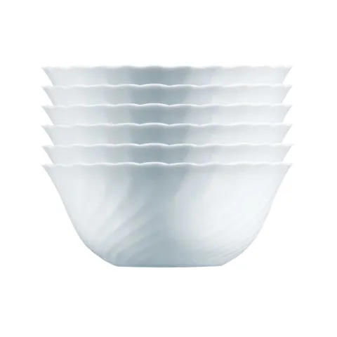 Bộ 6 bát tô thủy tinh Luminarc Trianon 18cm N3651*6 - Bát tô ăn bún, phở chính hãng, an toàn, thiết kế hiện đại, chịu nhiệt tốt