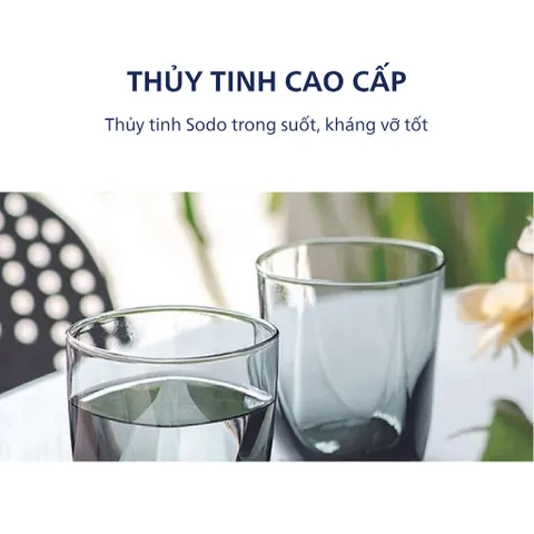 Bộ 6 Cốc Thủy Tinh Luminarc Eiffel Grey 300ml V2957 Cao Cấp Chính Hãng - Phong Cách Hiện Đại Từ Thương Hiệu Pháp