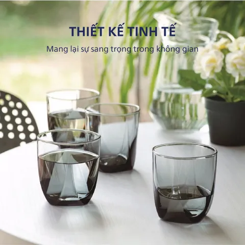 Bộ 6 Cốc Thủy Tinh Luminarc Eiffel Grey 300ml V2957 Cao Cấp Chính Hãng - Phong Cách Hiện Đại Từ Thương Hiệu Pháp