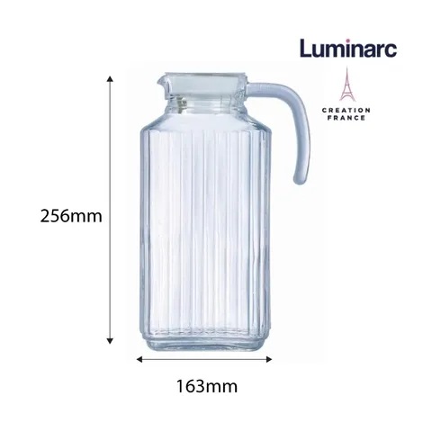 Bộ 2 Bình Đựng Nước Thủy Tinh Luminarc Quadro 1.7L G2668 - Hàng Chính Hãng, An Toàn và Tiện Lợi cho Bếp Nhà Bạn
