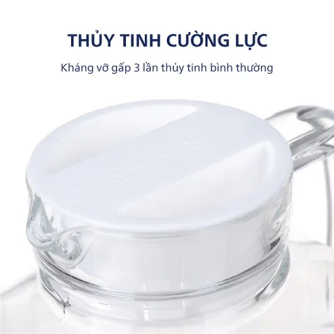 Bộ 2 Bình Đựng Nước Thủy Tinh Luminarc Quadro 1.7L G2668 - Hàng Chính Hãng, An Toàn và Tiện Lợi cho Bếp Nhà Bạn