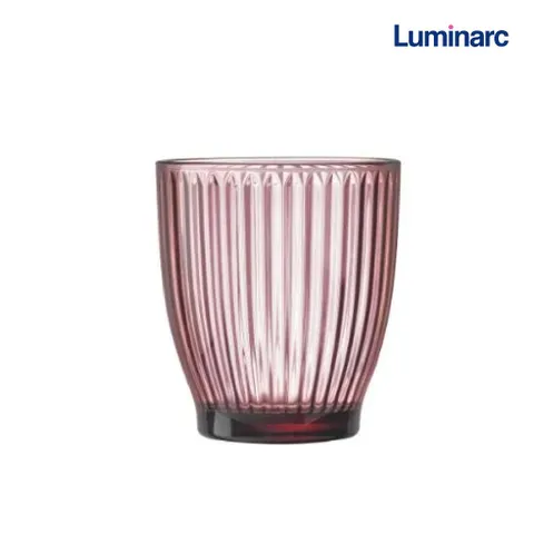 Bộ 6 Cốc Thủy Tinh Luminarc Ricky Line V8688 340ml - Sang Trọng, An Toàn, Màu Hồng - Hàng Chính Hãng từ Pháp