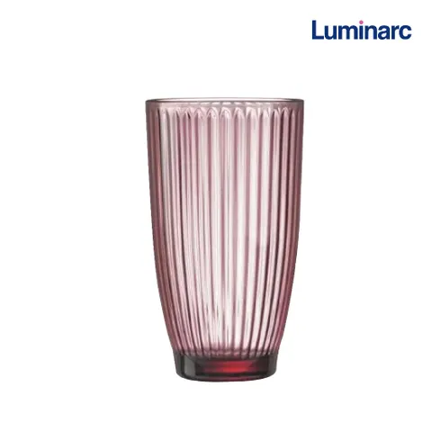 Bộ 6 Cốc Thủy Tinh Luminarc Ricky Line V8688 340ml - Sang Trọng, An Toàn, Màu Hồng - Hàng Chính Hãng từ Pháp