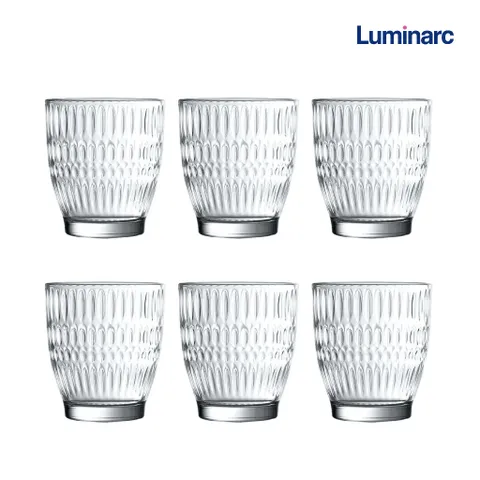 Bộ 6 Cốc Thủy Tinh Cao Luminarc Ricky Dew Trắng 390ml - Đồ Dùng Sang Trọng Cho Gia Đình, Quán Bar, Đảm Bảo An Toàn Cho Sức Khỏe