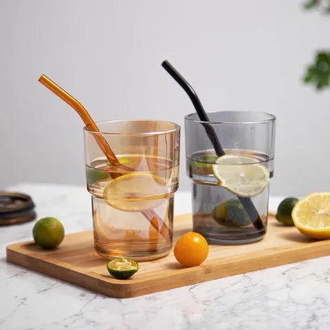 Bộ 6 cốc thủy tinh Arcoroc Log T Grey 320ml - Cốc cao màu xám an toàn cho sức khỏe, chính hãng, tiện dụng cho nhà bếp