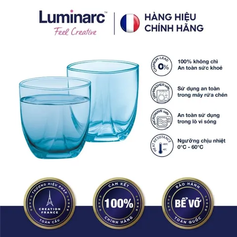 Bộ 6 Cốc Thủy Tinh Luminarc Eiffel 300ml - Sang Trọng, Chất Lượng Pháp, An Toàn Sức Khỏe - Hàng Chính Hãng