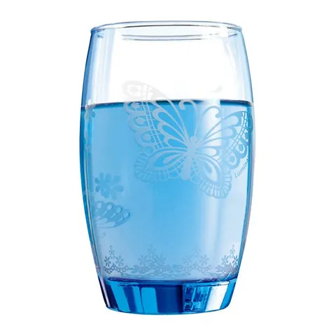 Bộ bình cốc thủy tinh Luminarc Rotterdam xanh dương - 1 Bình 1,1L & 4 Cốc 350ml, Trang trí hiện đại và tinh tế cho nhà bếp.