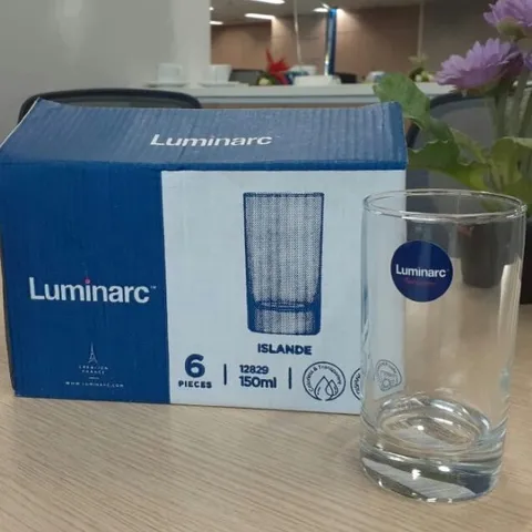 Bộ 6 Cốc Thủy Tinh Luminarc Islande 150ml - Chất Liệu Cao Cấp, An Toàn, Chống Xước - Hàng Chính Hãng 12829/E5878
