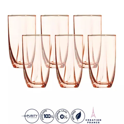 Bộ 6 cốc thủy tinh cao Luminarc Eiffel 350ml - Hàng chính hãng Pháp, phong cách sang trọng và tinh tế cho mọi bữa tiệc