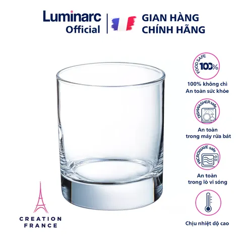 Bộ 6 cốc thủy tinh Luminarc Islande 200ml - An toàn, Chống xước, Thiết kế hiện đại cho không gian bếp sạch đẹp